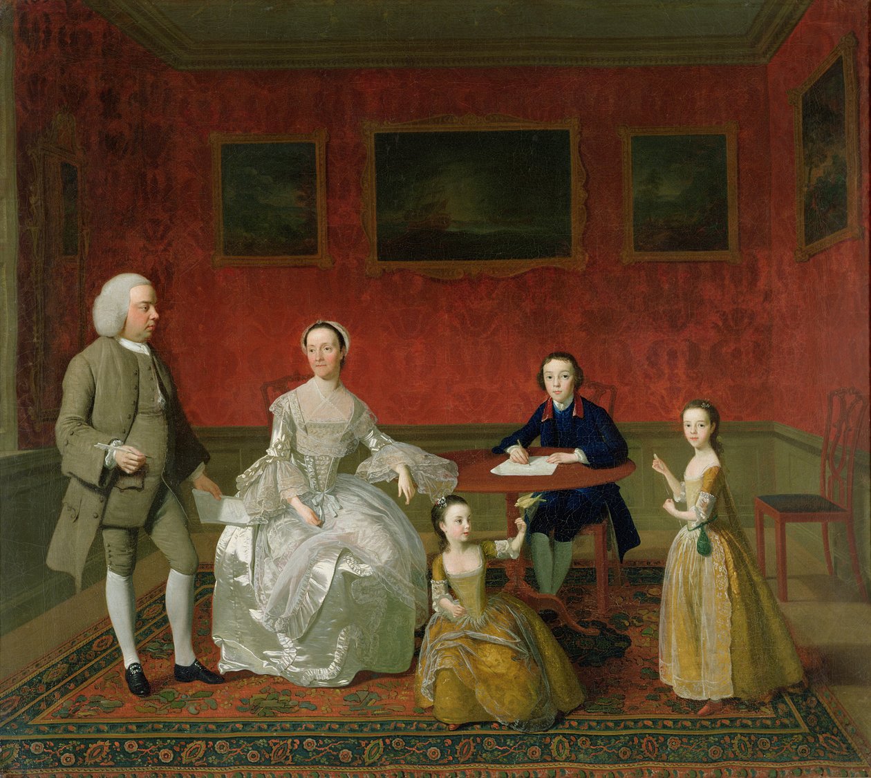 A Buckley-Boar család, 1758-1760 körül (korábban Arthur Devis tulajdona) alkotó: English School