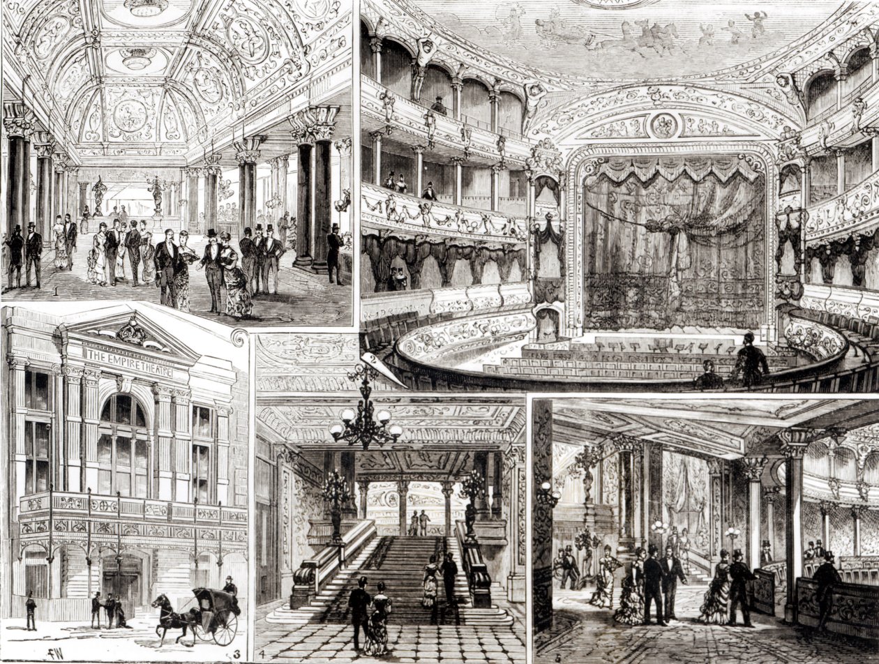 The Empire Theatre, Leicester Square, London, 1884 alkotó: English School