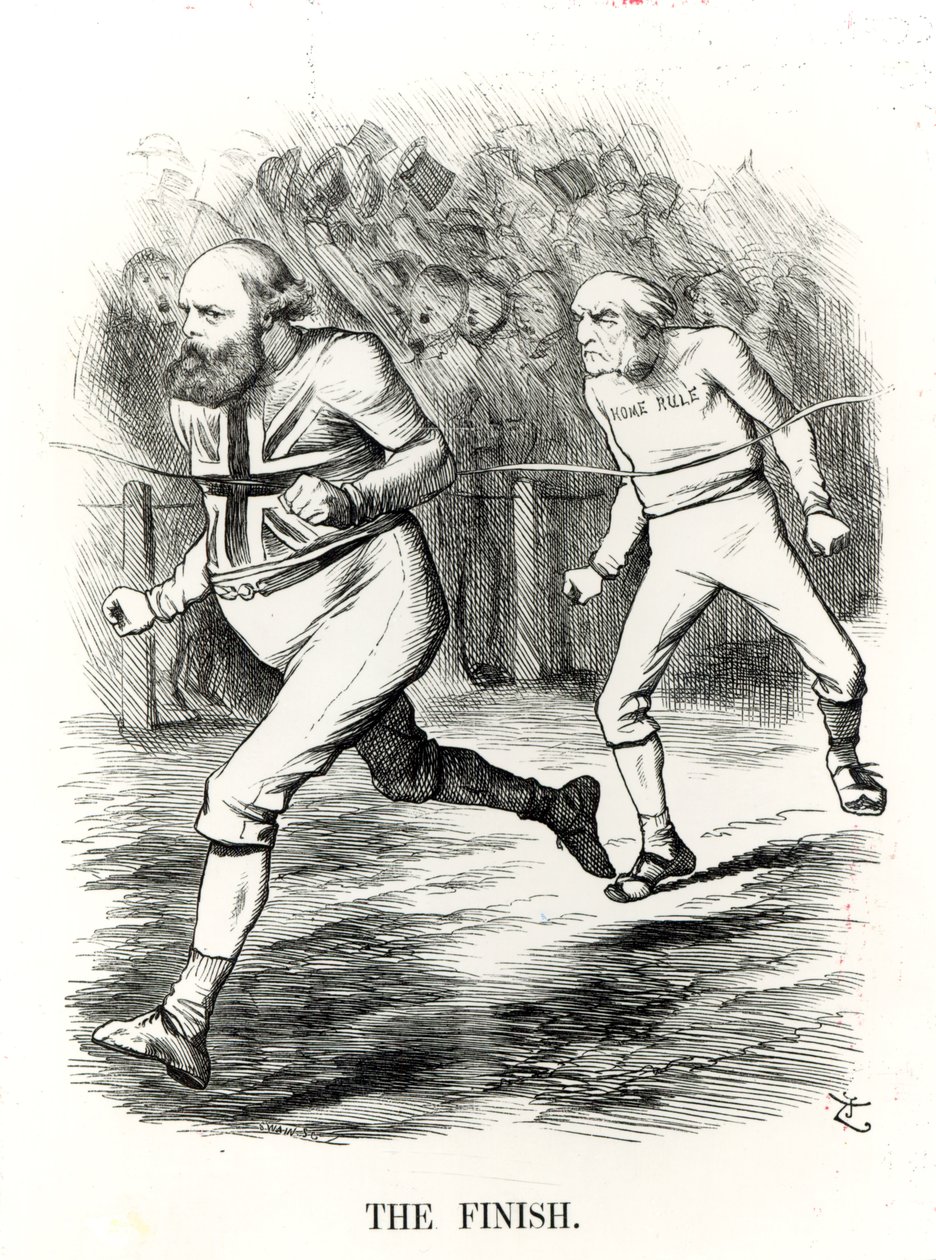 The Finish, a Punch or The London Charivari-ból, 1886. július 17. alkotó: English School