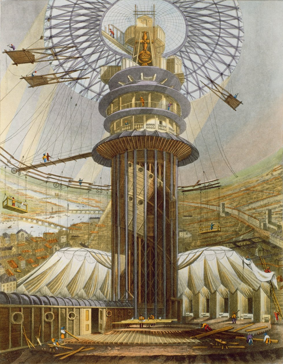 The Geometrical Ascent to the Galleries in the Colosseum, Regents Park, 1829. alkotó: English School