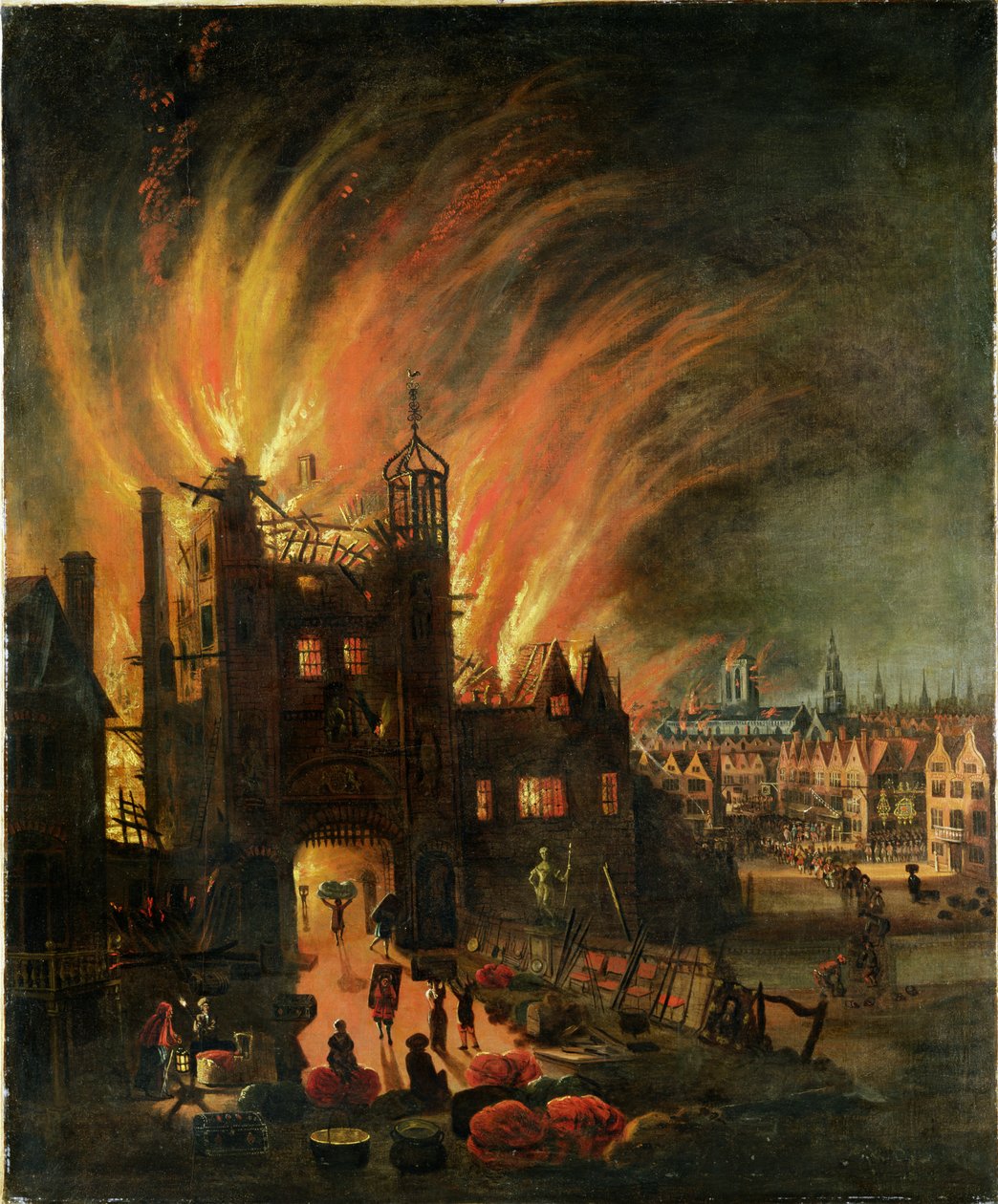 A londoni nagy tűzvész (1666. szeptember) Ludgate-tel és Old St Paul