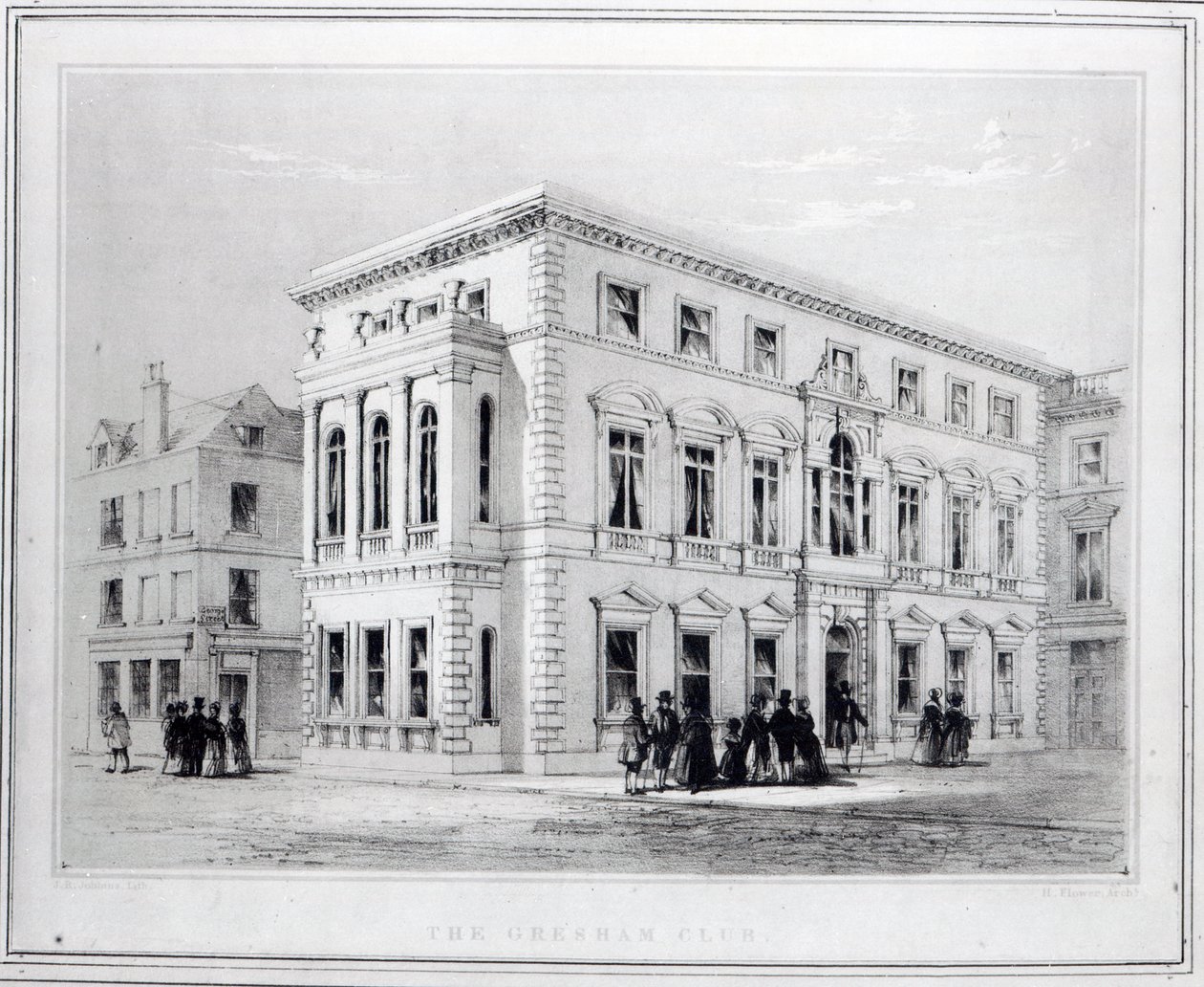 A Gresham Club, J.R Jobbins metszete, 1845-50 körül alkotó: English School