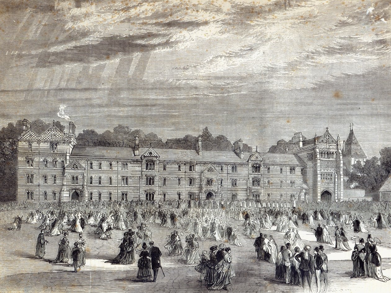Az oxfordi Keble College megnyitója a „The Illustrated London News”-ból alkotó: English School