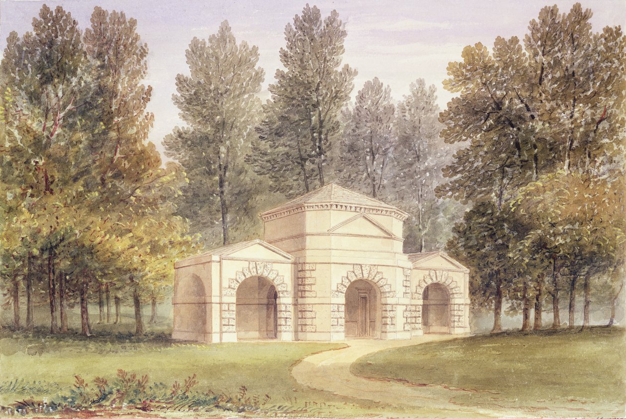 A pavilon a Kensington Gardensben, 1828 alkotó: English School