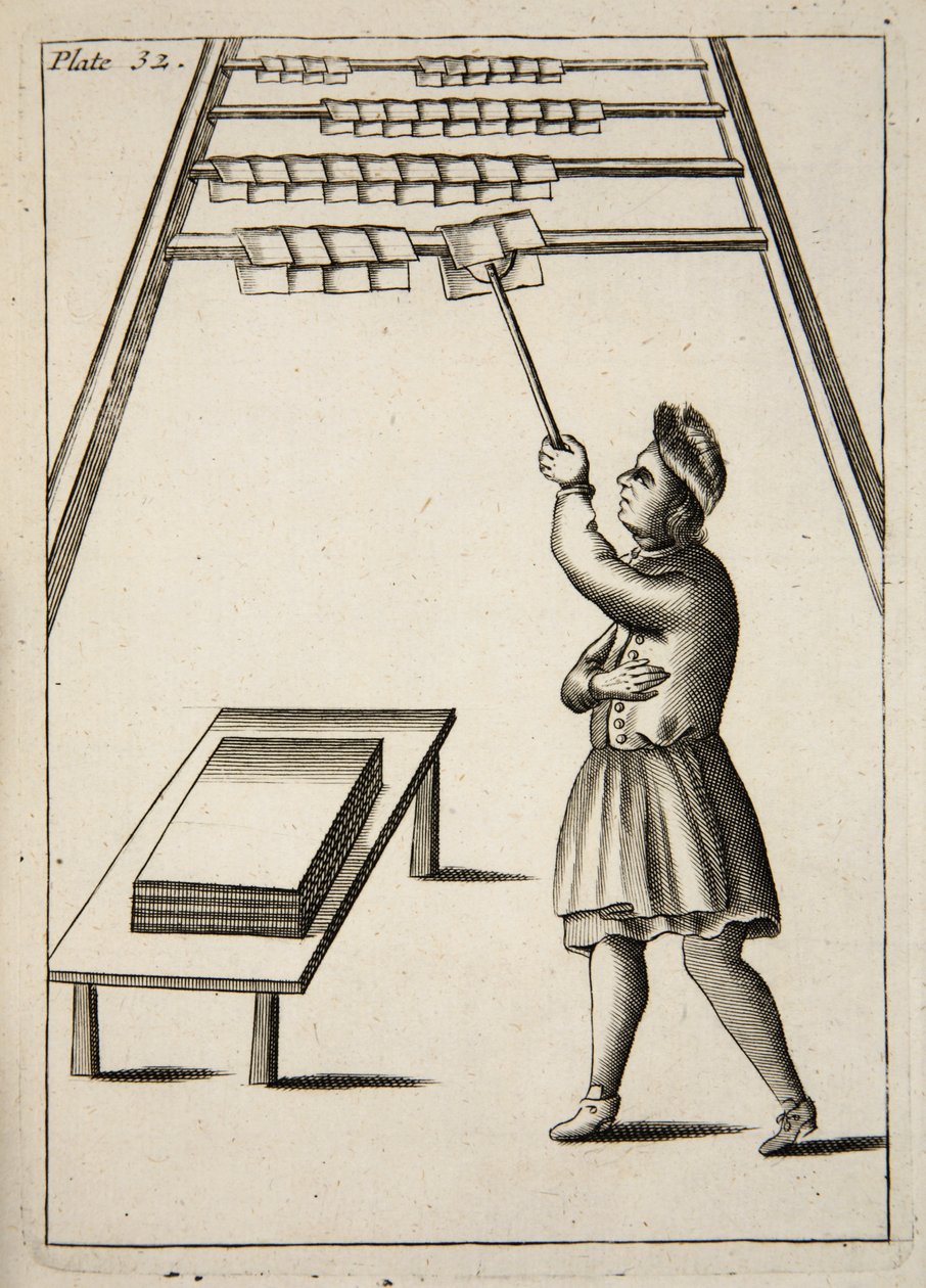The Pressman Hanging Paper, Mechanick Exercises: or The Doctrine of Handy-Works alkalmazva a Nyomdaművészetre, kocsma. 1683 alkotó: English School