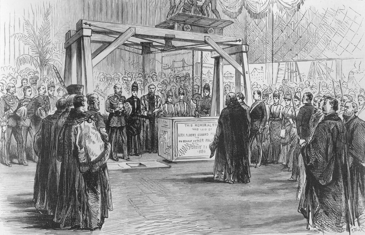 A walesi herceg letette a Tower Bridge alapkövét 1886 hétfőn alkotó: English School