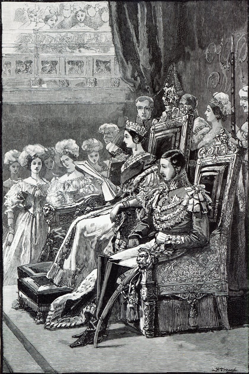 A királynő megnyitja a parlamentet 1846-ban alkotó: English School