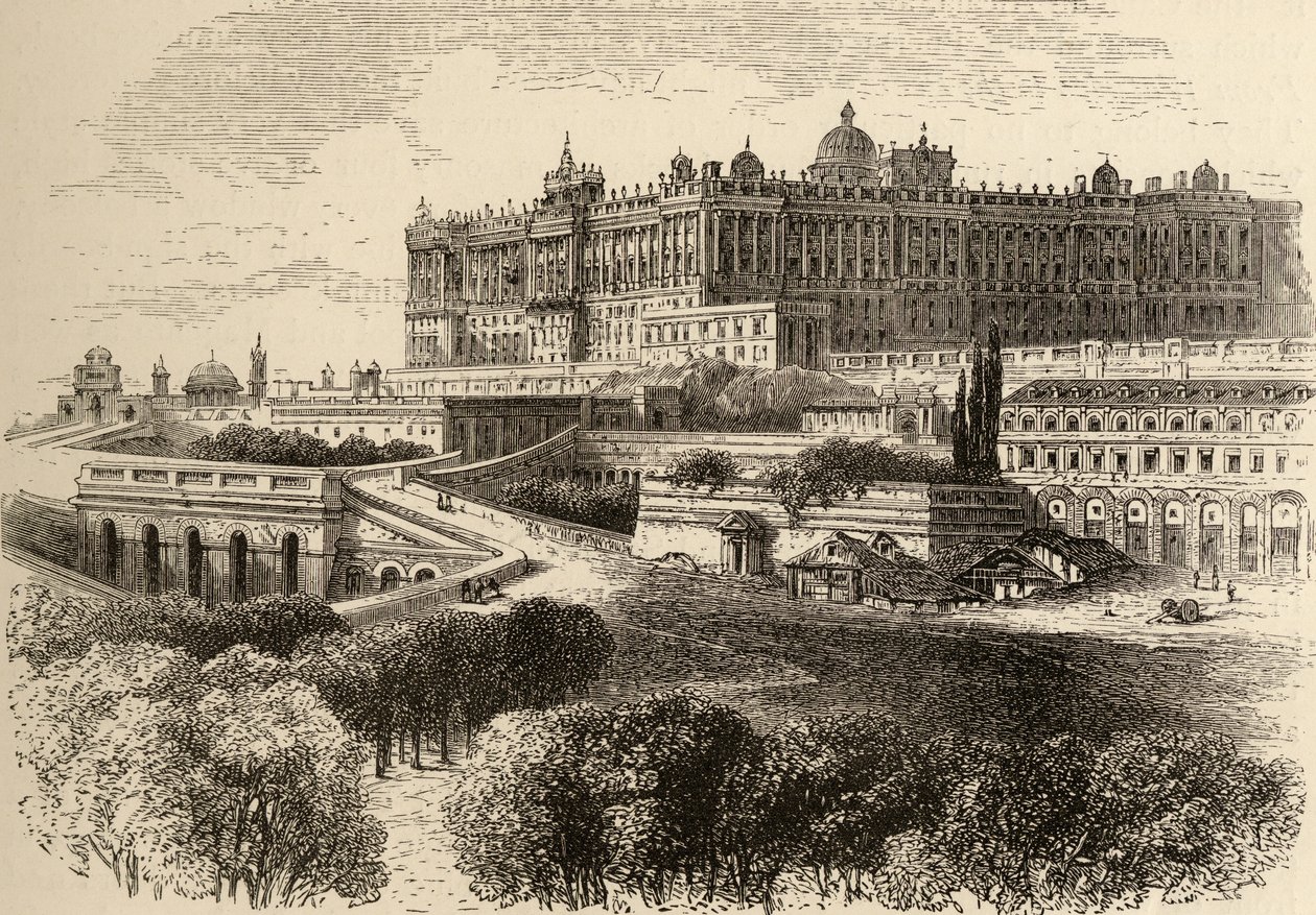 A madridi királyi palota, Samuel Manning tiszteletes "Spanish Pictures" illusztrációja alkotó: English School