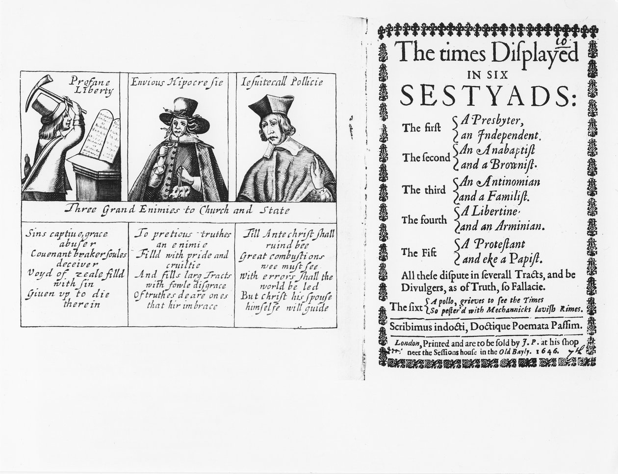 The Times Displayed in Six Sestyads, 1646-ban jelent meg alkotó: English School