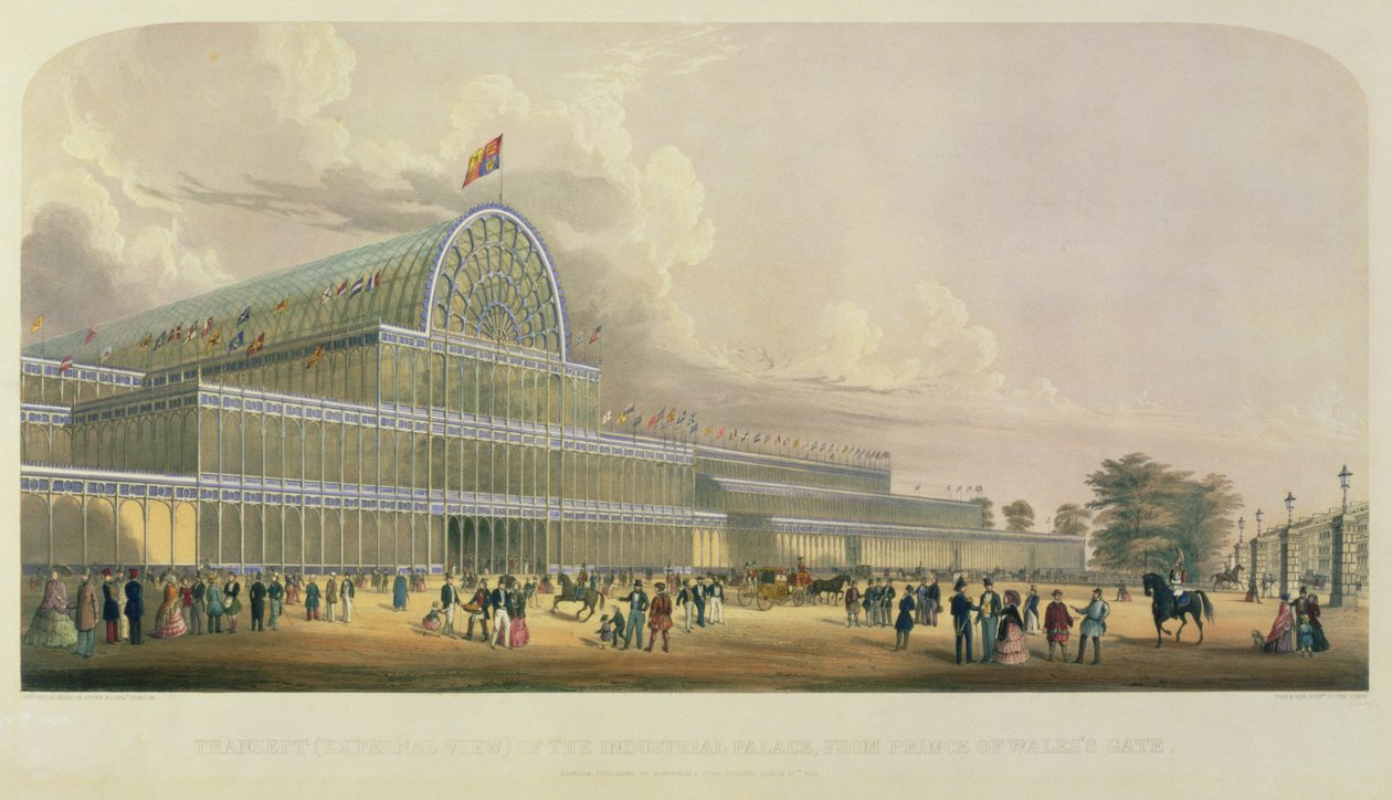 A Crystal Palace kereszthajója a walesi herceg kapujából, C. Burton vázolta és rajzolta, pub. Ackermann and Co., 1881 alkotó: English School