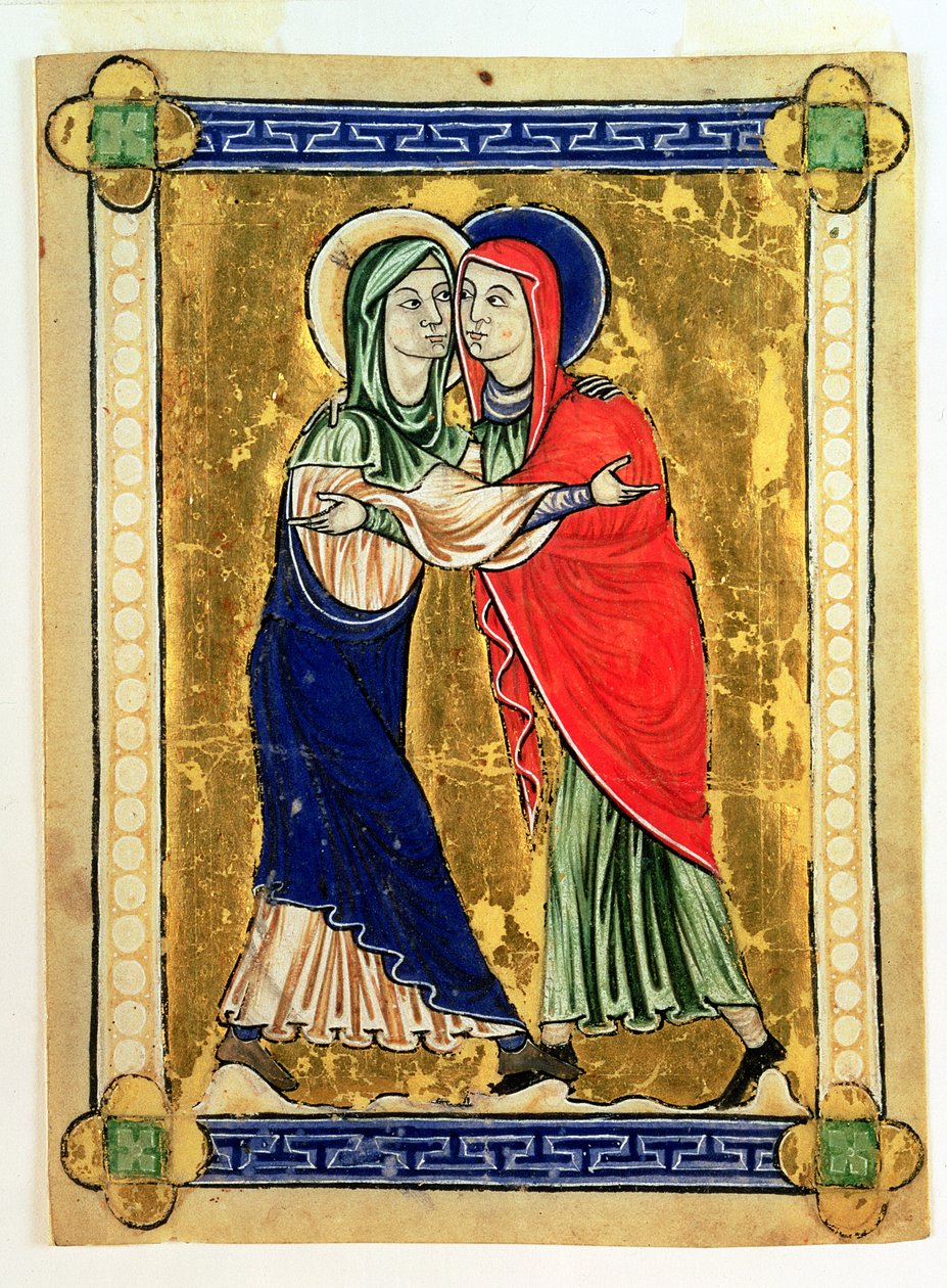 The Visitation, 1200 (akvarell pergamen) alkotó: English School