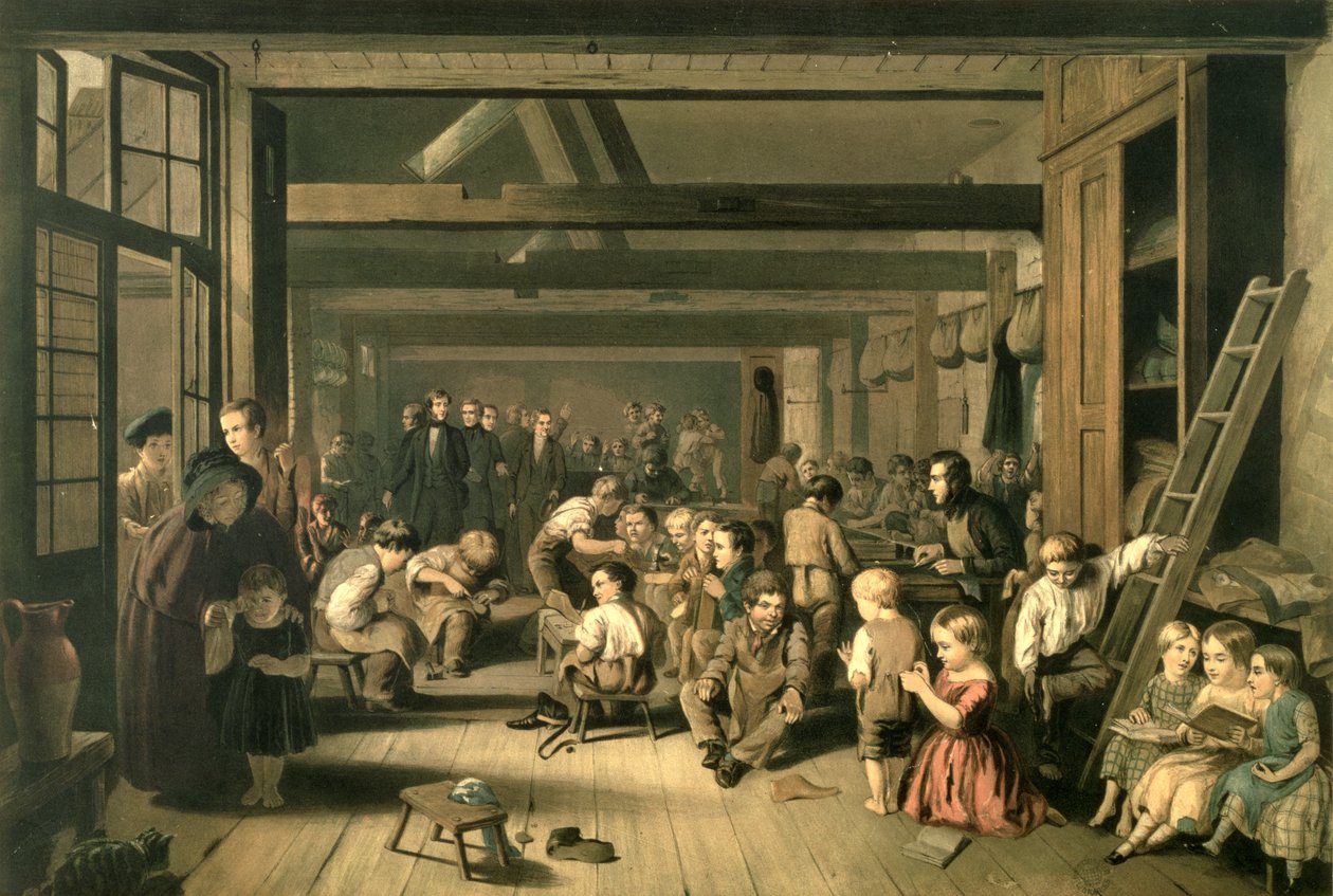 A Westminster School of Industry, Old Pye Street, nyomtatta a Leighton Brothers alkotó: English School