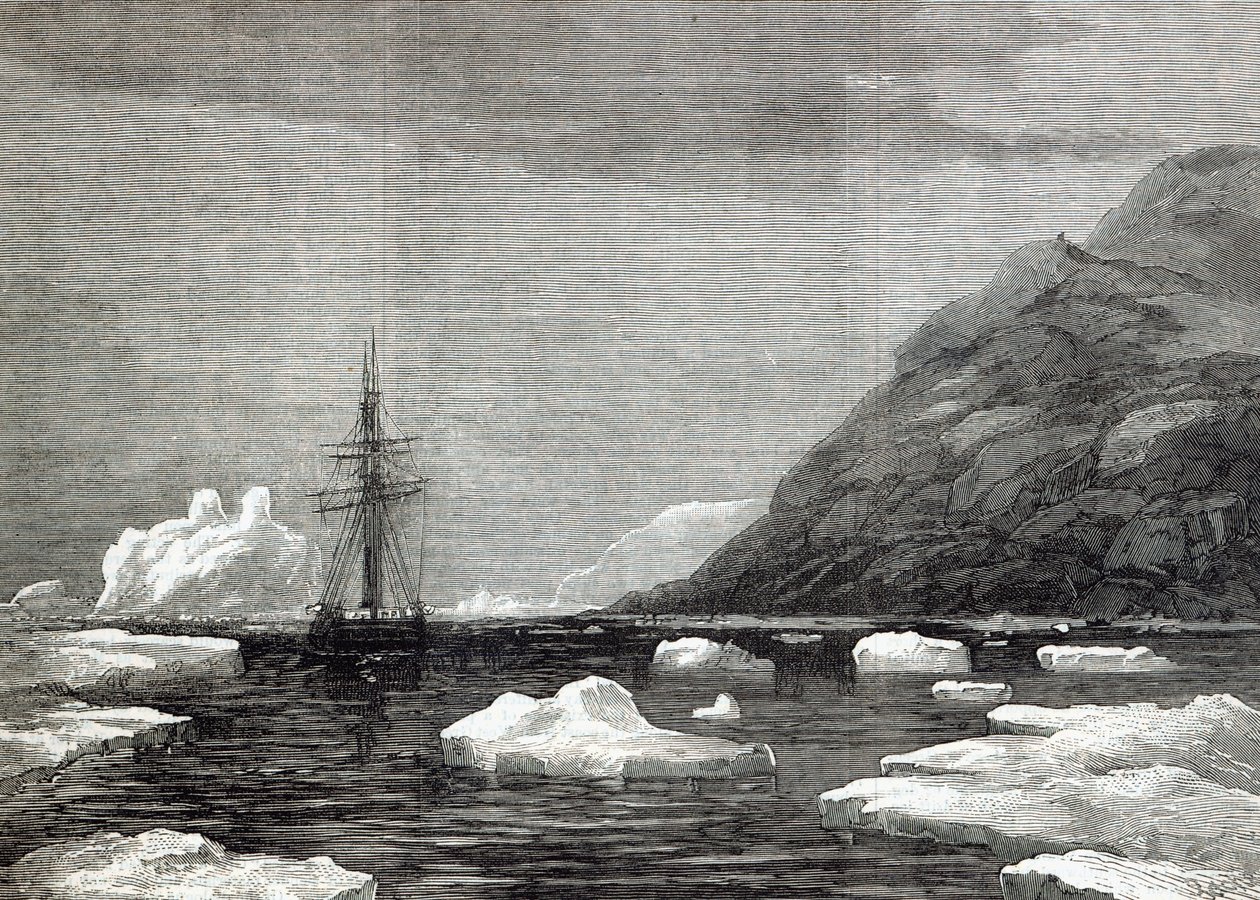 A Pandora körútja: Érkezés Cape Isabella mellett, a The Illustrated London News-ból, 1876 alkotó: English School