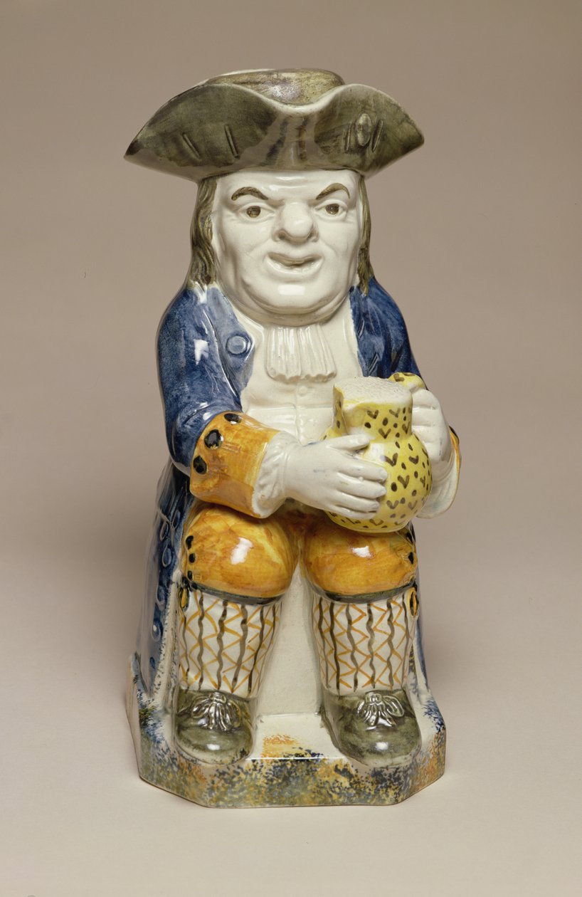 Toby Jug, Staffordshire-ben készült, 1790-1810 körül (cserépedény) alkotó: English School
