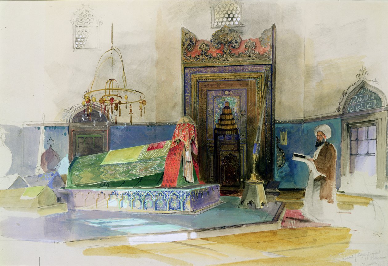 I. Bayazid sírja, Bursa, Törökország (wc papíron) alkotó: English School