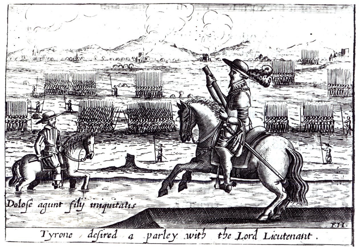 Tyrone megbeszélést kívánt a főhadnagy úrral Kinsale-ben, 1601 alkotó: English School