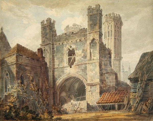 Egy romos tájház látképe, 1853-84 alkotó: English School