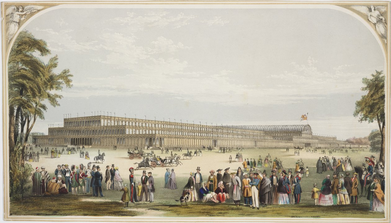 Kilátás a Crystal Palace-ra, Hyde Park, 1851 alkotó: English School