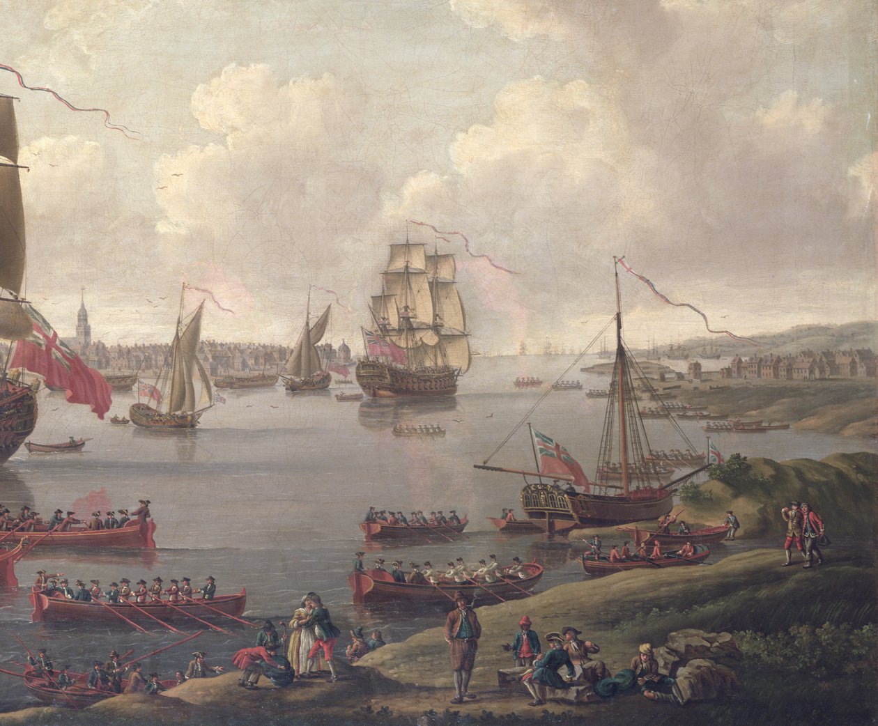 Kilátás a Temzére, 1761 (18935-ös részlet) alkotó: English School