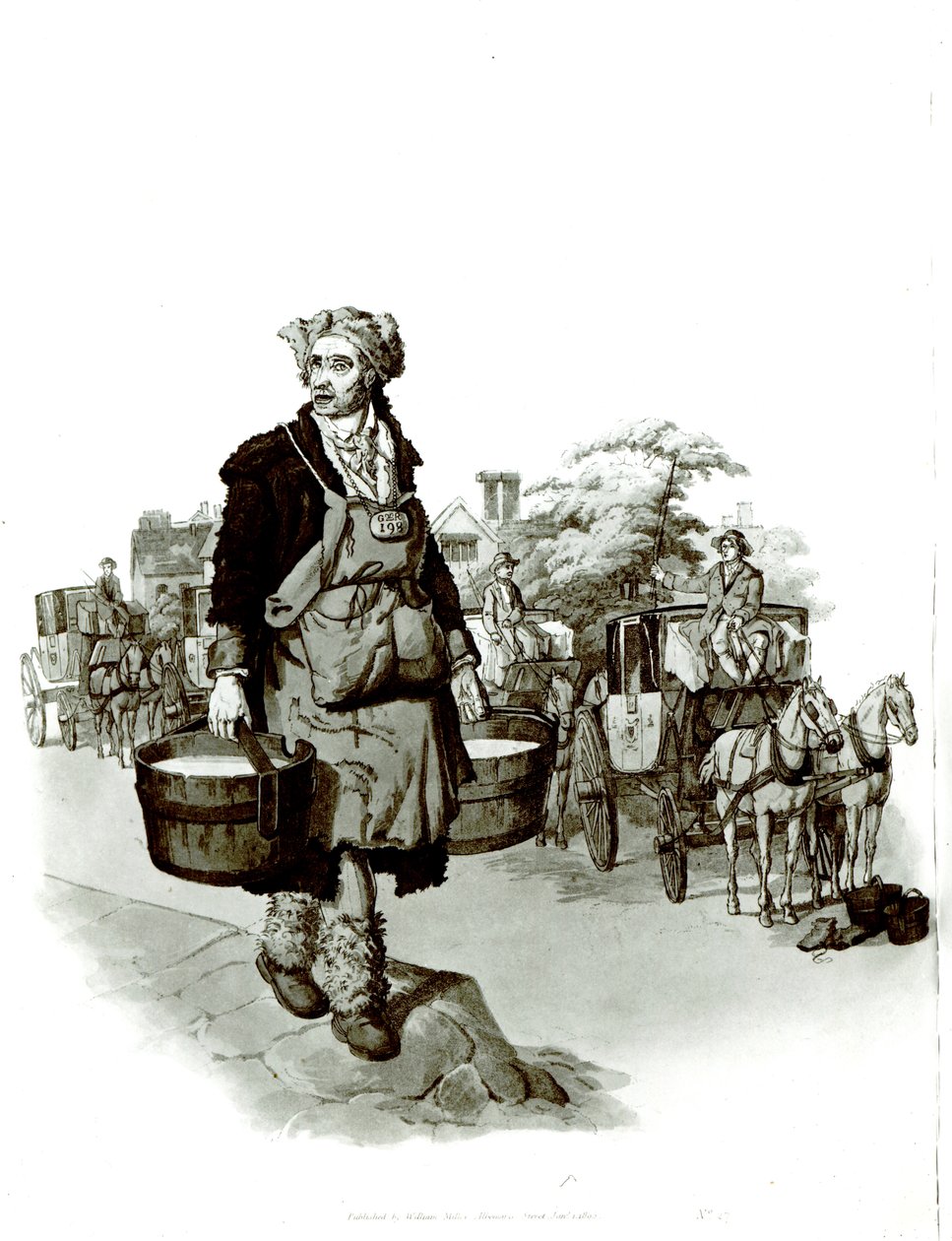Waterman az autóbusz-állomáson, 1805 alkotó: English School