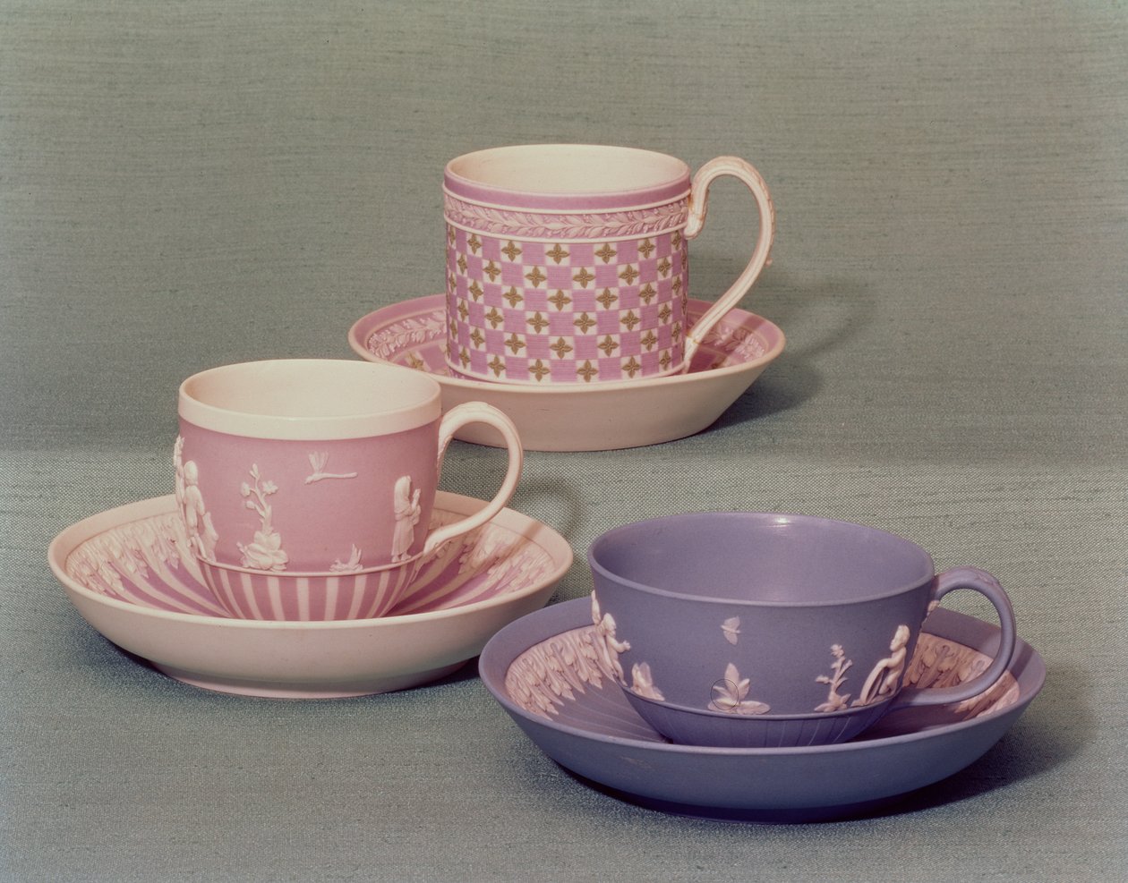 Wedgwood csészék és csészealjak, 1785-90 (jasperware) alkotó: English School
