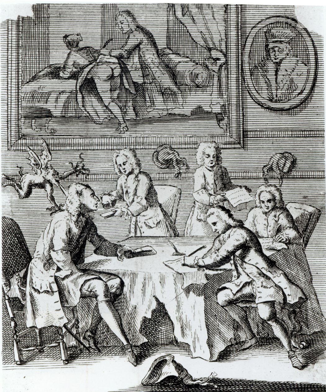 Whig Szatíra az Utrechti Szerződés tárgyalásairól, 1713 körül alkotó: English School