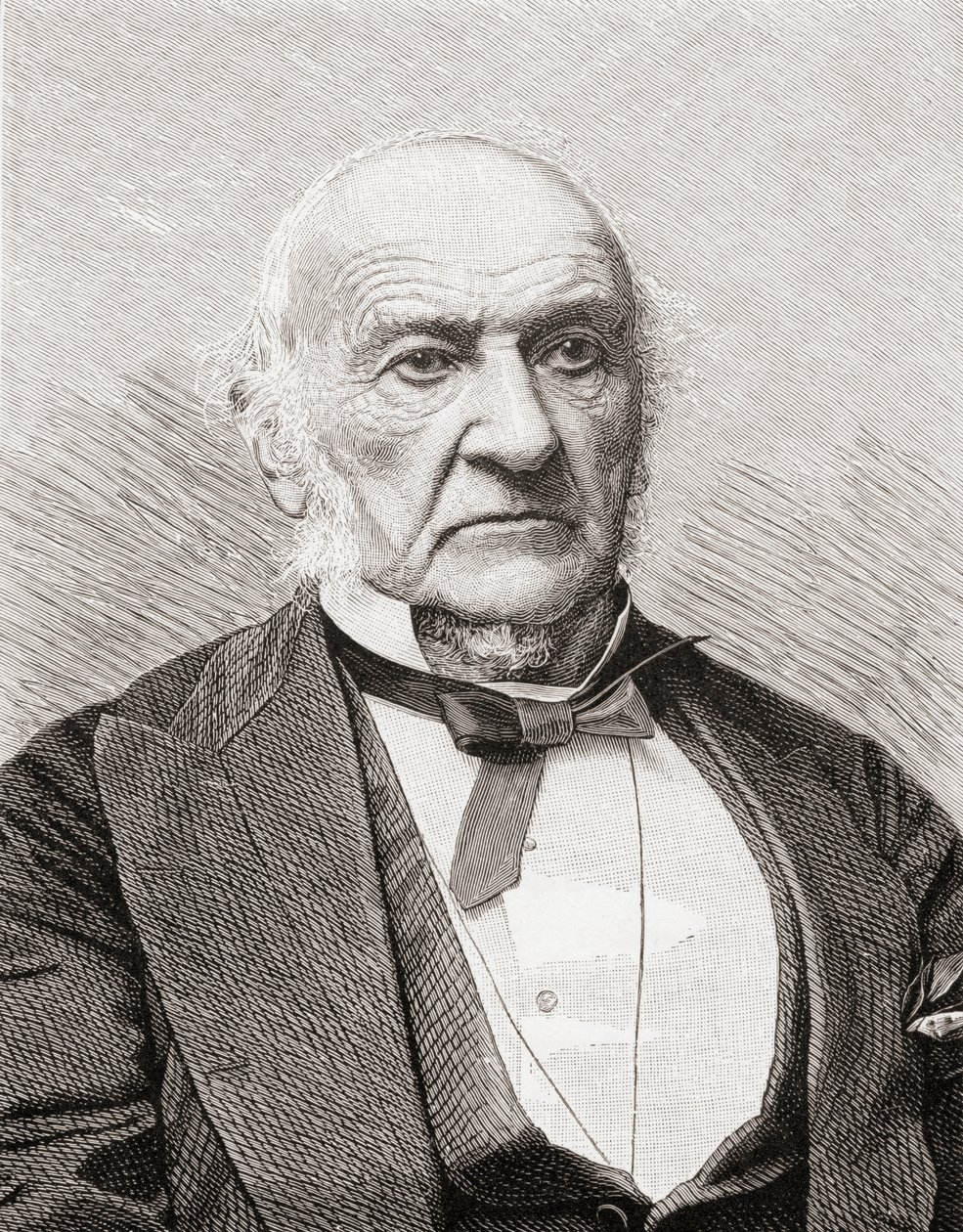William Gladstone, David Williamson 1898-ban megjelent „Gladstone: The Man and the Statesman” című művéből alkotó: English School
