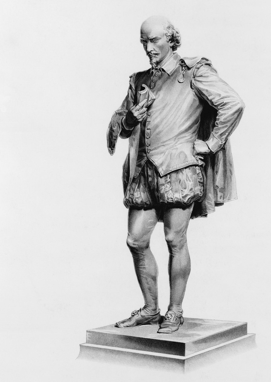 William Shakespeare (1564-1616), John Quincey Adams Ward (1830-1910) szobra után a New York-i Central Parkban. alkotó: English School