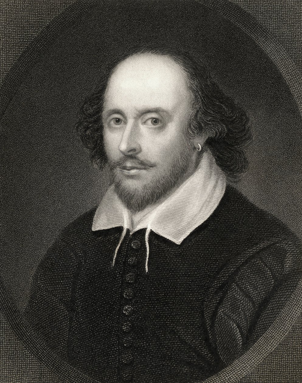 William Shakespeare (1564-1616) a „The Gallery of Portraits” című művéből, 1833-ban alkotó: English School