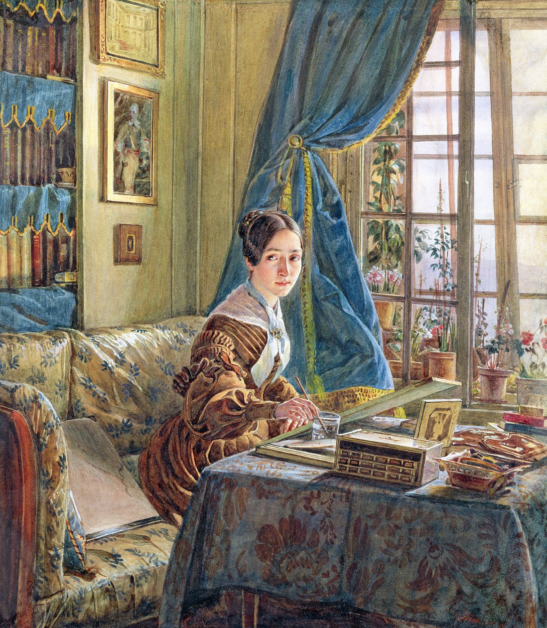 Fiatal lány festmény alkotó: English School