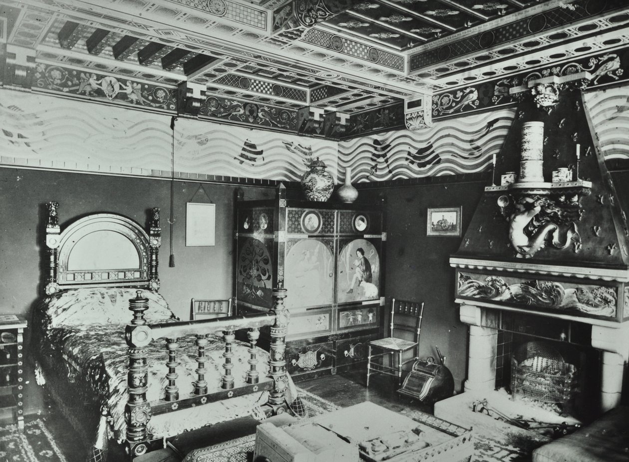9 Melbury Road: hálószoba, 1890 alkotó: English Photographer