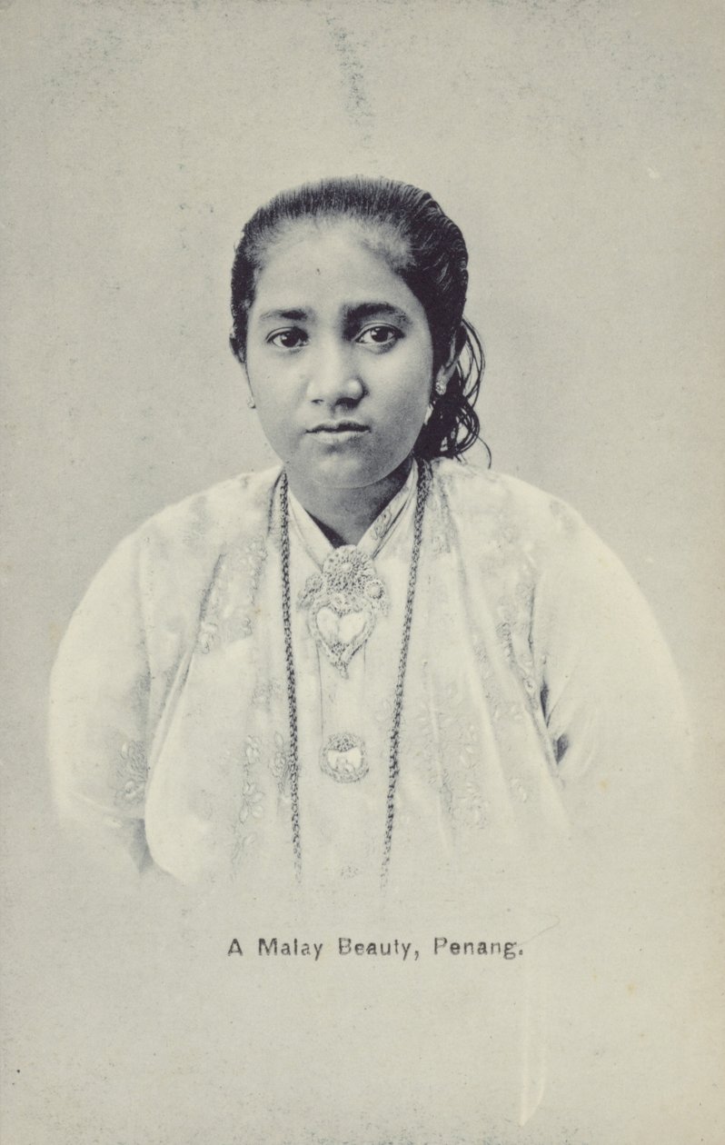 Maláj szépség, Penang (fekete-fehér fotó) alkotó: English Photographer