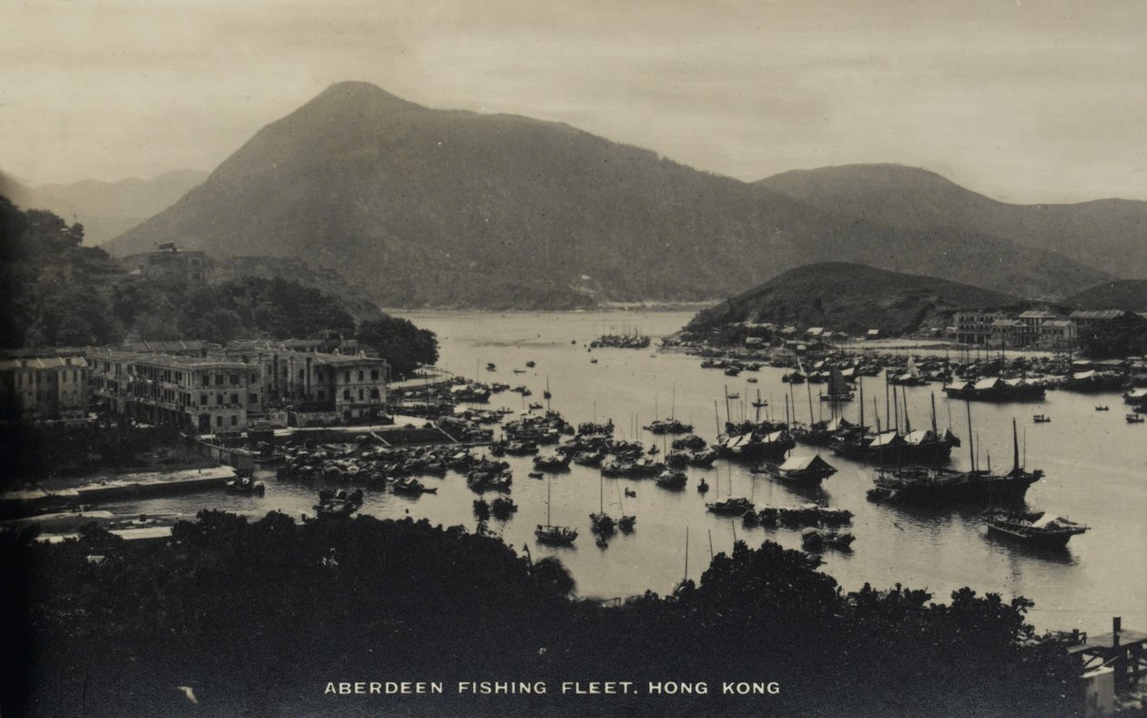 Aberdeen Fishing Fleet, Hong Kong, Pte H. Chick szolgálatával kapcsolatos fényképalbumból, 1940 alkotó: English Photographer