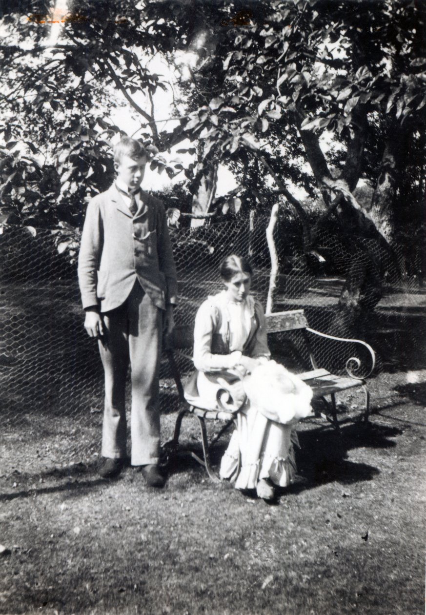 Adrian és Virginia Stephen, 1900 (bw fotó) alkotó: English Photographer
