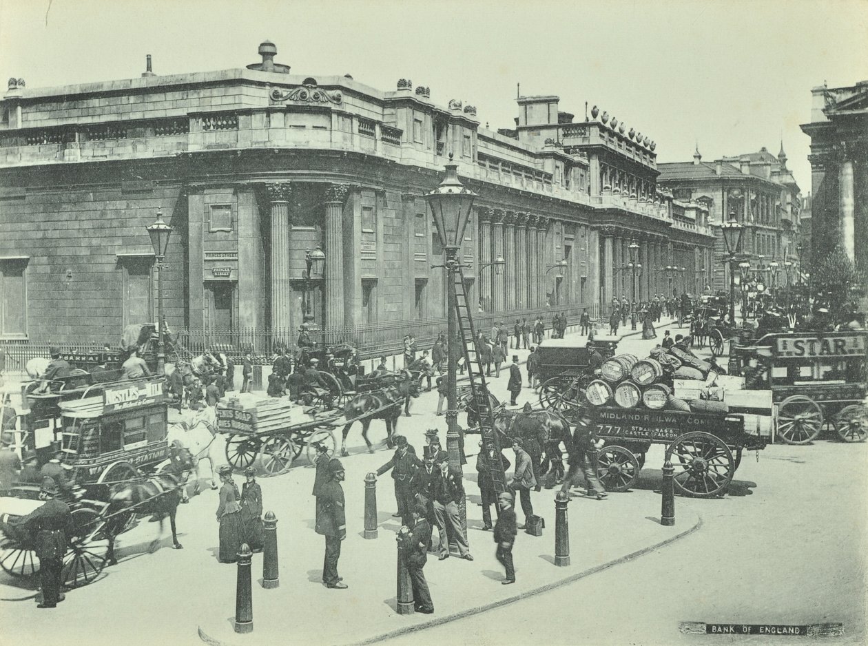 Bank of England, Threadneedle Street, City of London, 1895 alkotó: English Photographer