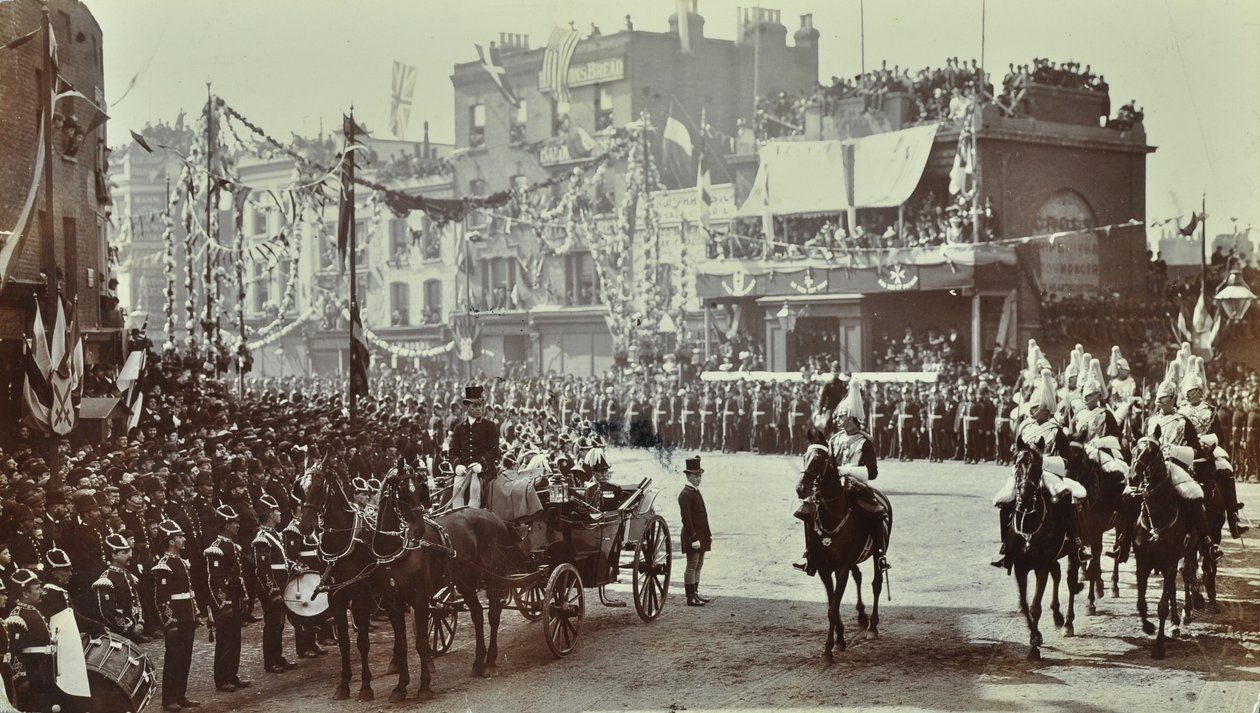 Blackwall alagút: a walesi herceg, később VII. Edward király és Alexandria hercegnő jelenléte az alagút ünnepélyes megnyitóján, 1897-ben alkotó: English Photographer