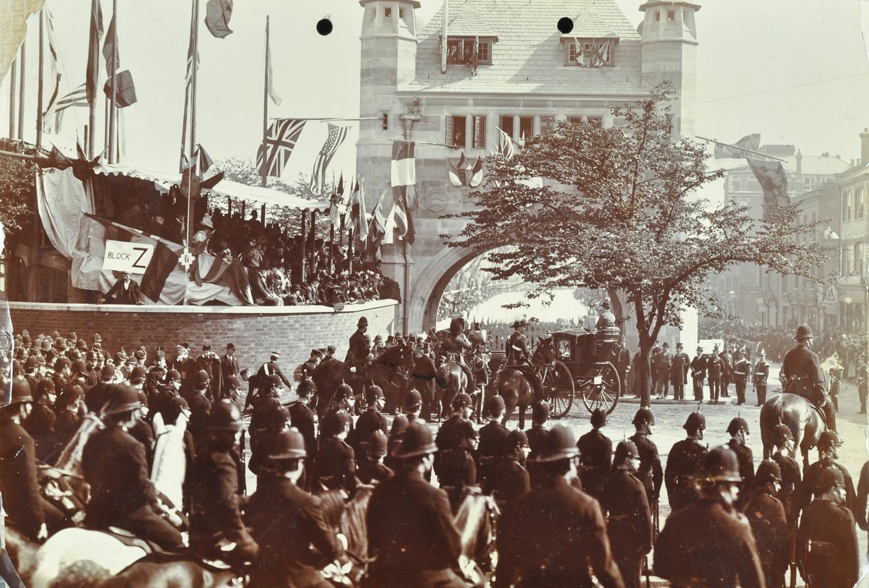 Blackwall alagút: a walesi herceg, később VII. Edward király és Alexandria hercegnő jelenléte az alagút ünnepélyes megnyitóján, 1897-ben alkotó: English Photographer