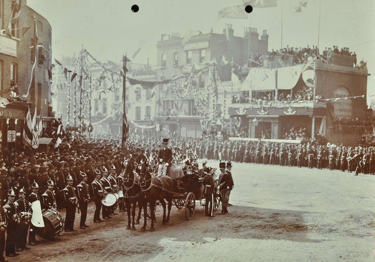 Blackwall alagút: a walesi herceg, később VII. Edward király és Alexandria hercegnő jelenléte az alagút ünnepélyes megnyitóján, 1897-ben alkotó: English Photographer