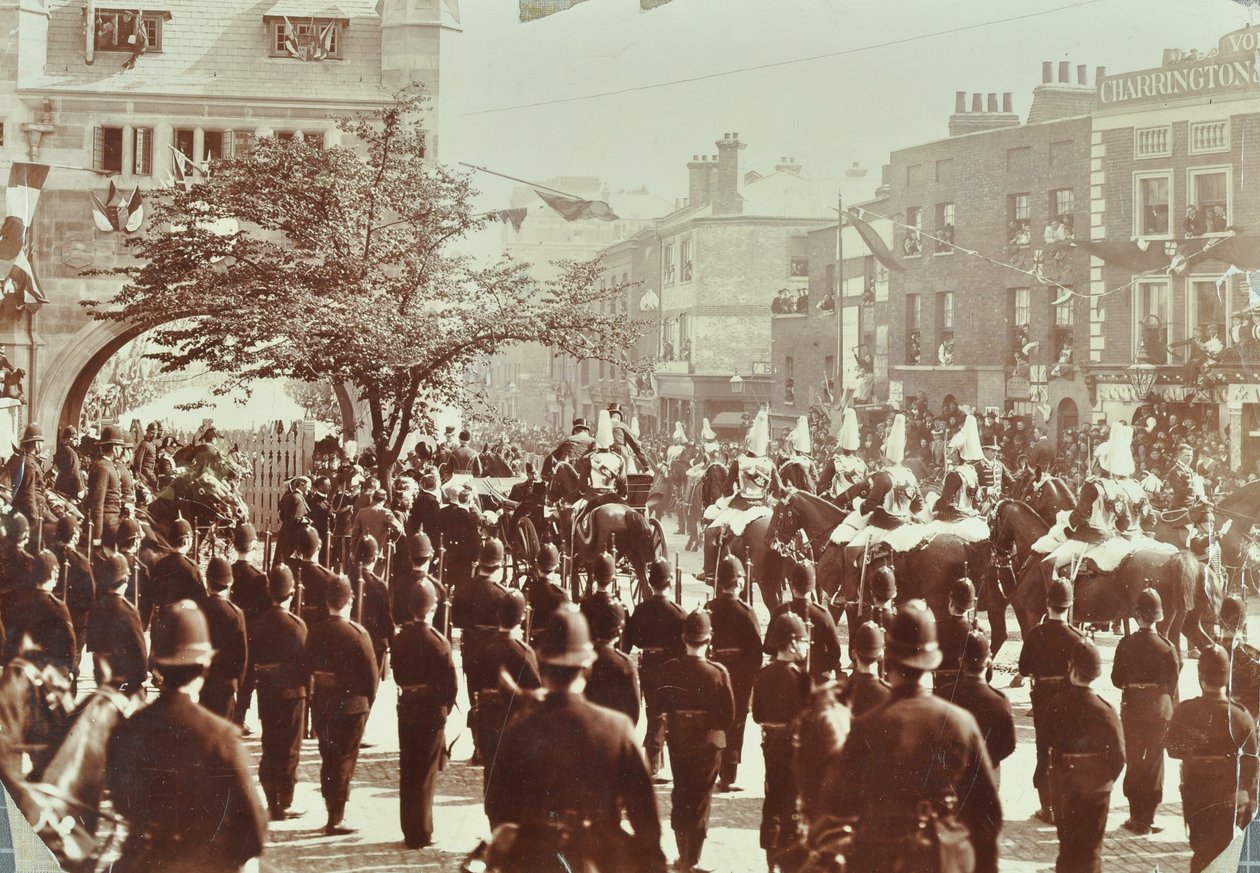 Blackwall alagút: a walesi herceg, később VII. Edward király és Alexandria hercegnő jelenléte az alagút ünnepélyes megnyitóján, 1897-ben alkotó: English Photographer