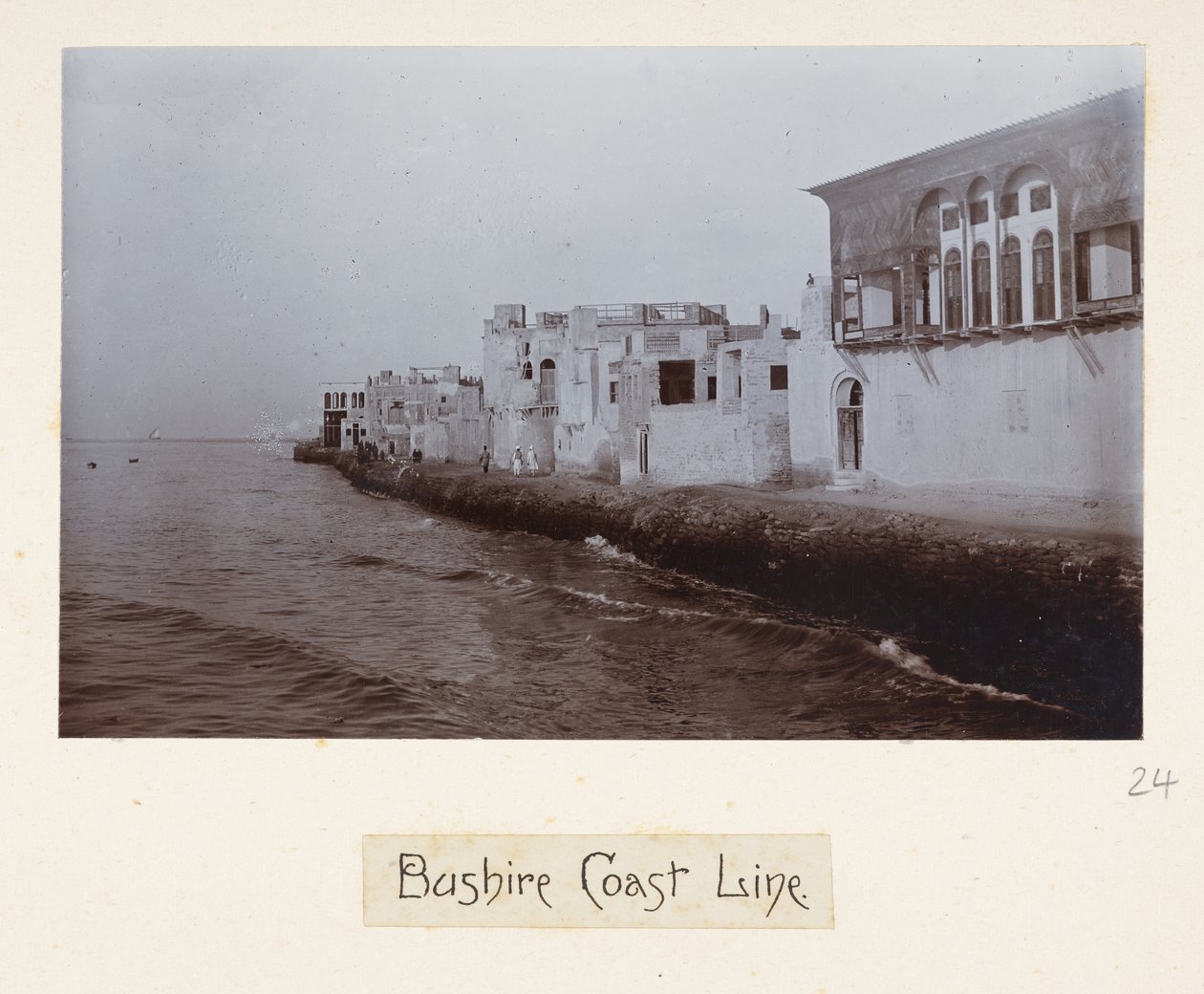 Bushire Coast Line, a „Fényképek Lord Curzon túrájáról a Perzsa-öbölben, november alkotó: English Photographer