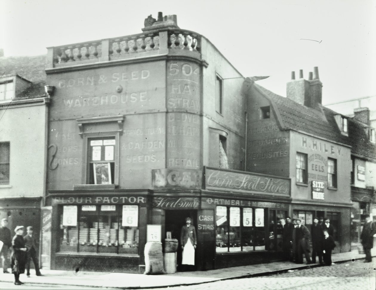 Deptford Broadway: utcakép üzletek homlokzatával, London, 1897 alkotó: English Photographer
