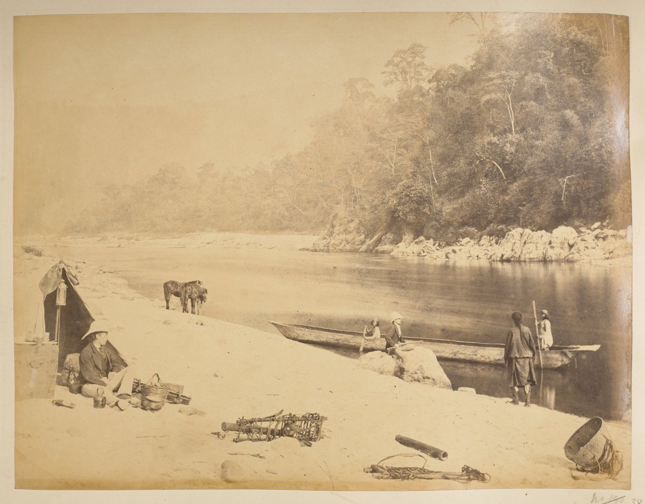 Komp a Teestán, Bheerkotee közelében.  Darjeeling kilátásai. 1870-es évek alkotó: English Photographer