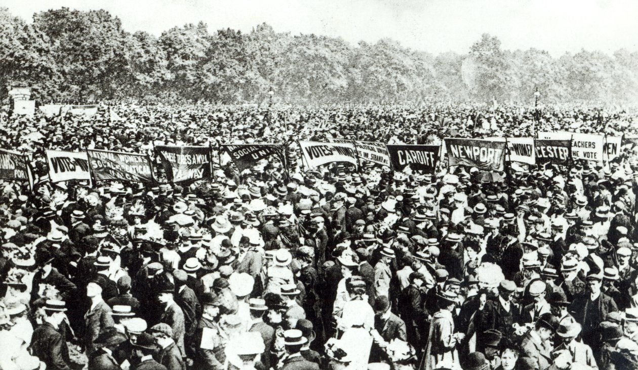 Great Votes for Women demonstráció a Hyde Parkban, 1908. június 21-én alkotó: English Photographer