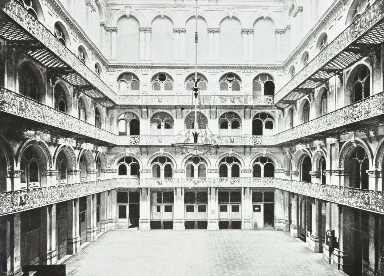 Komlóbörze: East Hall belső tér, Southwark Street, London, 1890 alkotó: English Photographer