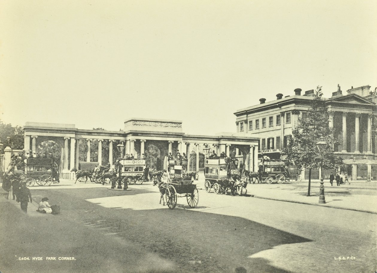 Hyde Park Corner, Westminster LB: észak felé néz, 1896 alkotó: English Photographer
