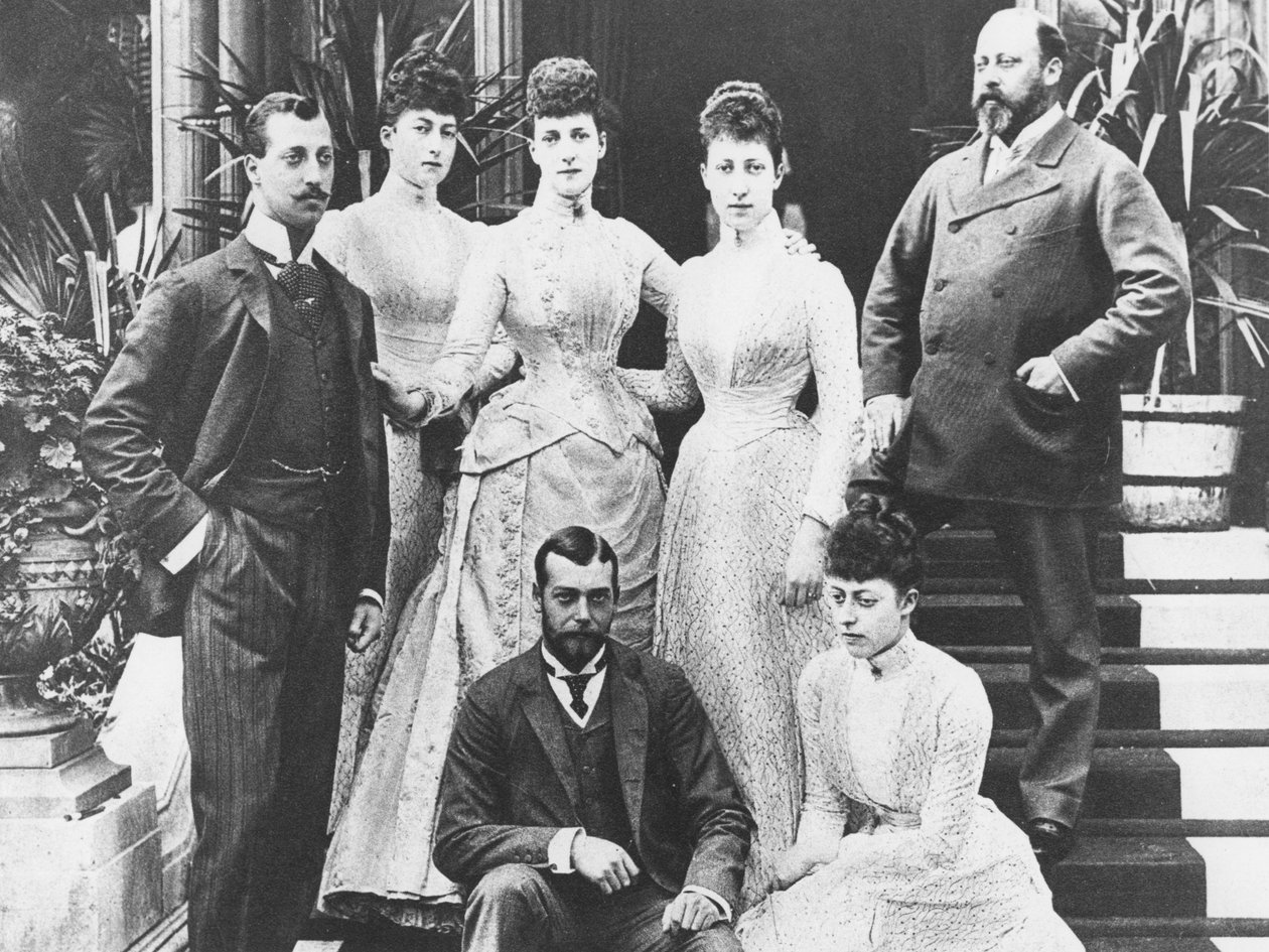 Edward király és családja (fekete-fehér fotó) alkotó: English Photographer