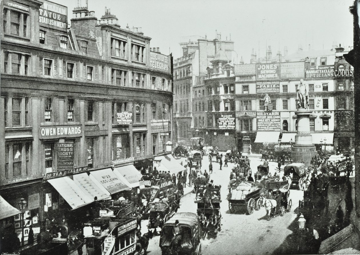 A King William Street észak felé néz, London városa, 1895 alkotó: English Photographer