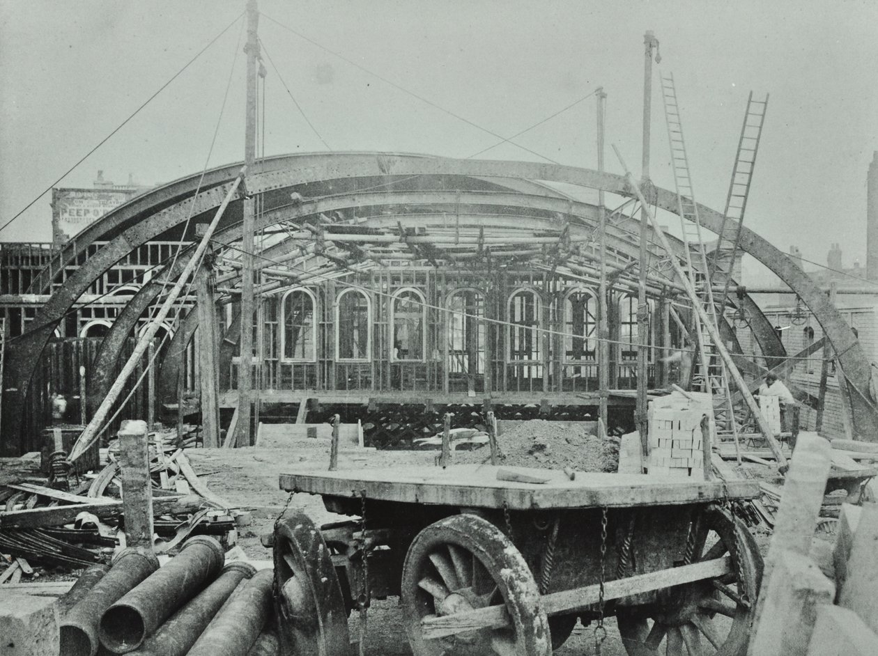 Kings Cross pályaudvar: folyamatban lévő építési munkák, 1862 alkotó: English Photographer