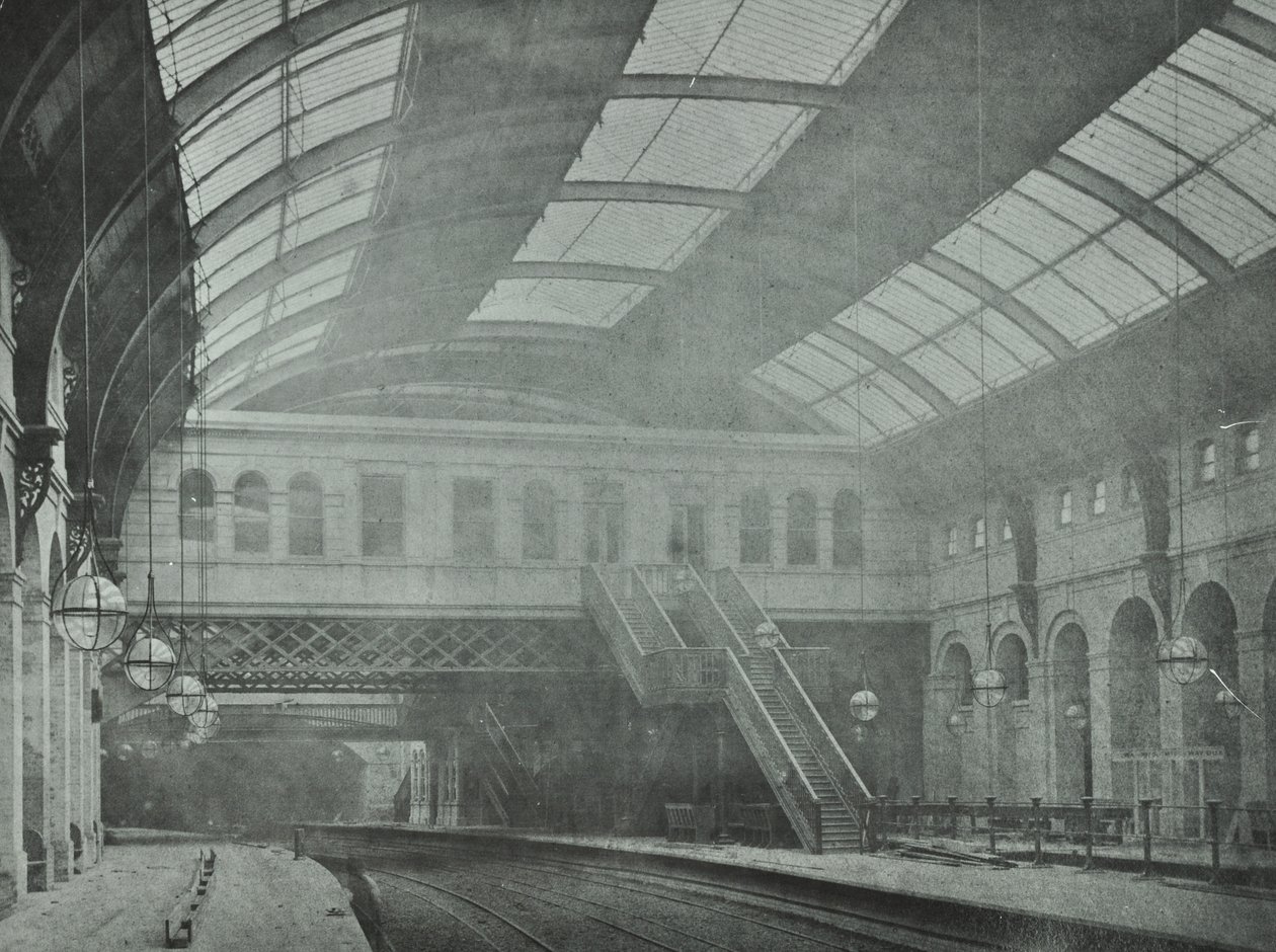 Kings Cross pályaudvar: kilátás a peronokról, 1862 alkotó: English Photographer