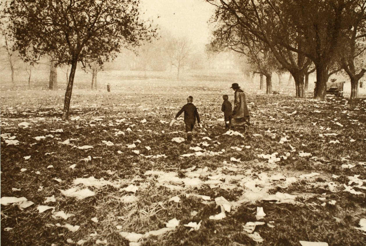Szemettel elszórt fű a Hampstead Heath-en egy bankszünet másnapján, a csodálatos Londonból, 1926-27 között (fotómélység) alkotó: English Photographer